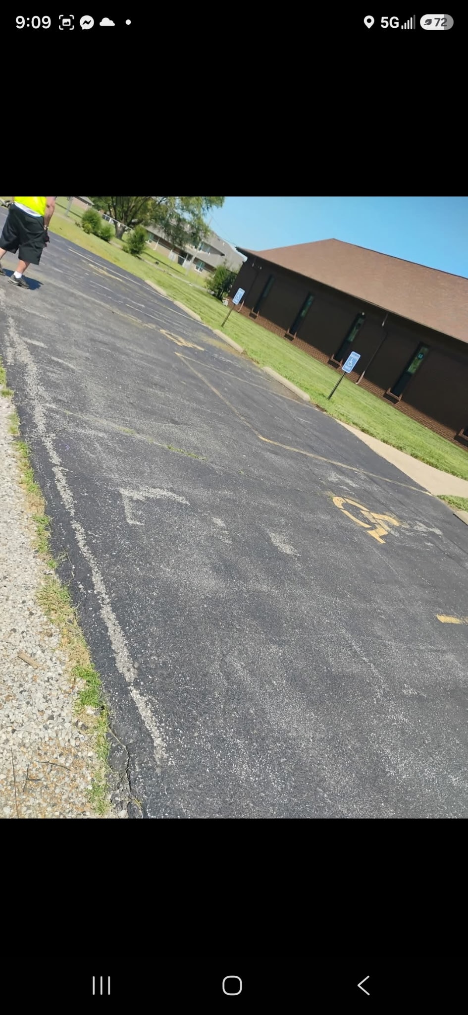 Large residential driveway before sealcoating — Silver Lining Asphalt