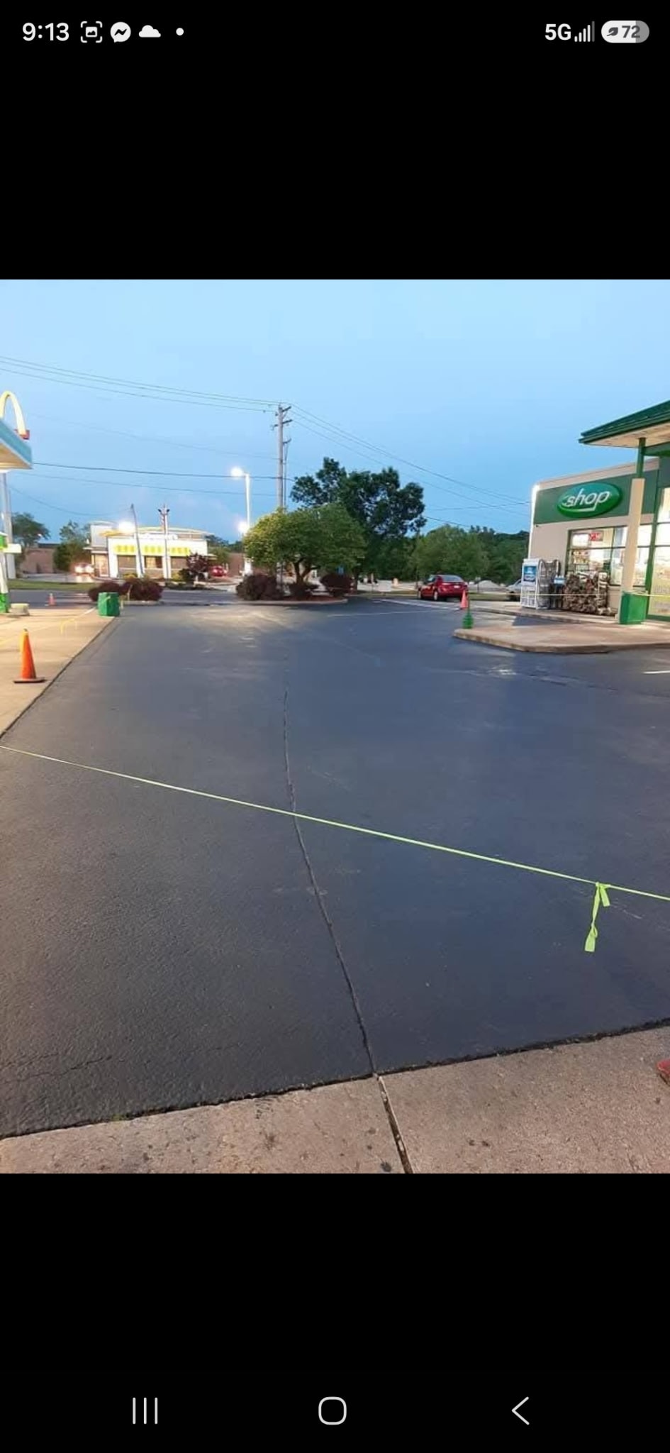 Commercial lot before sealcoating — Silver Lining Asphalt