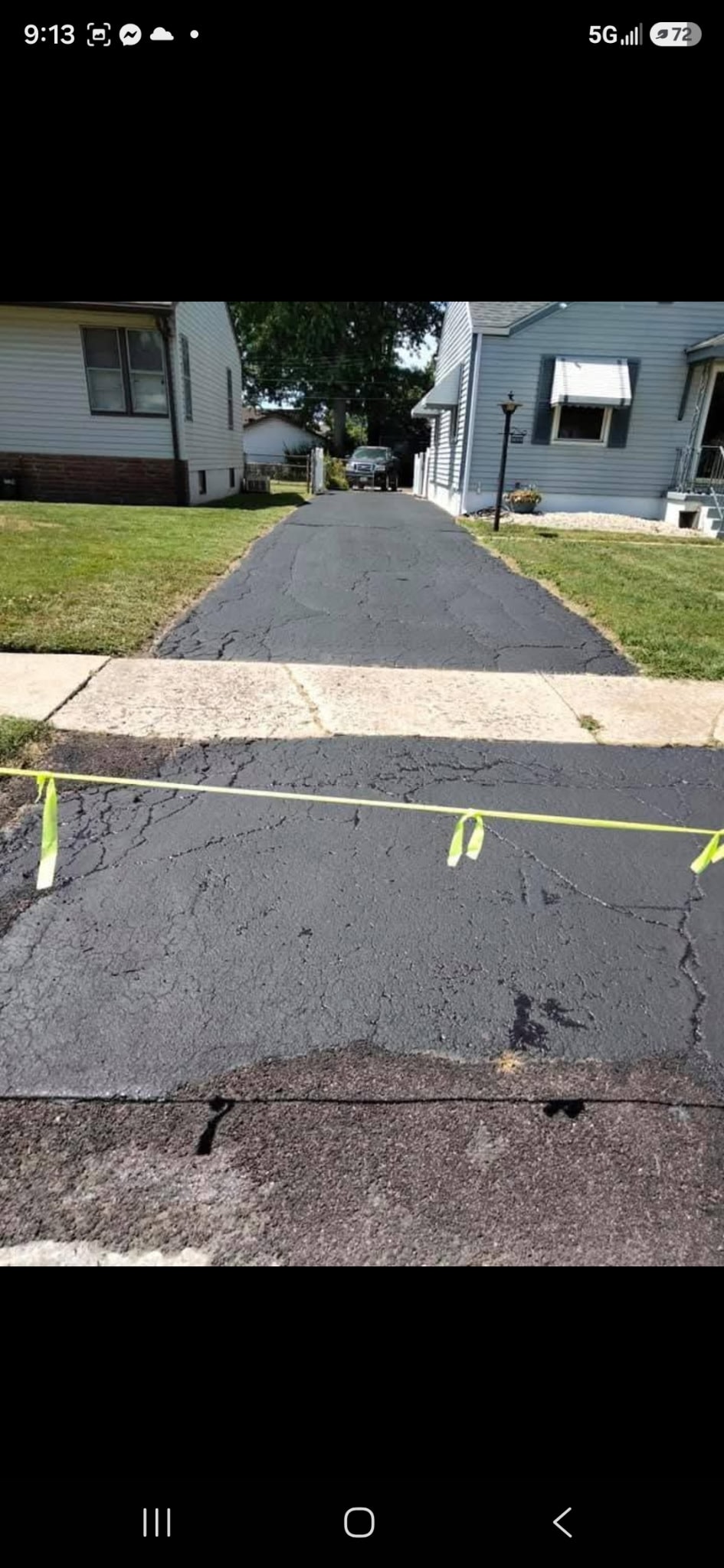 Commercial lot after sealcoating with fresh striping — Silver Lining Asphalt